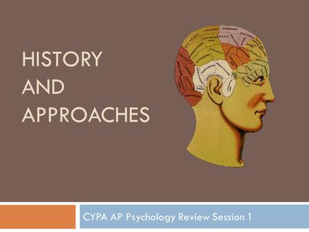 HISTORY AND APPROACHES CYPA AP Psychology Review Session 1.