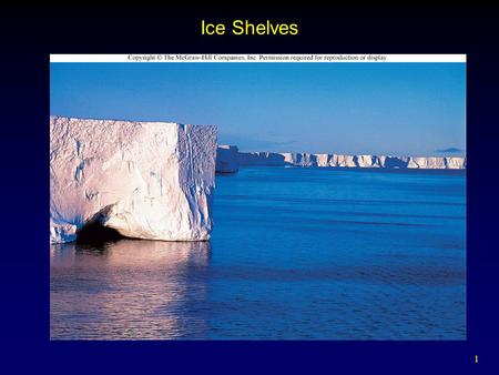 1 Ice Shelves. 2 Alpine Glacier 3 World water vapor image.