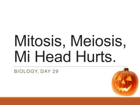 Mitosis, Meiosis, Mi Head Hurts.