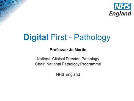 Digital First - Pathology