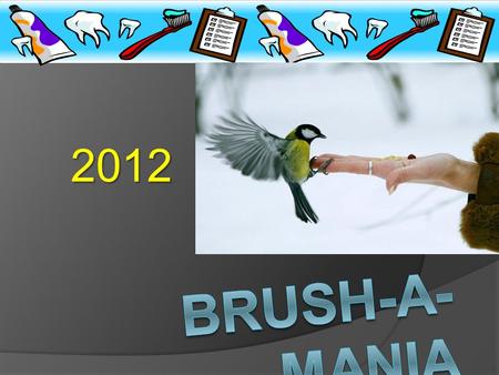 2012 WELCOME TO BRUSH-A- MANIA SILENCE PLEASE......