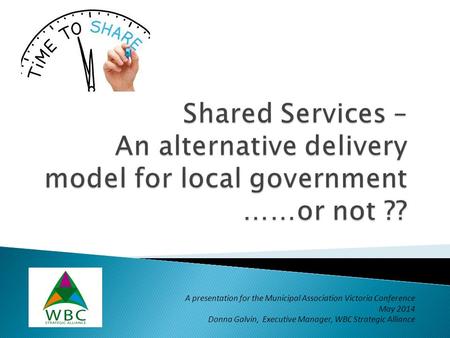 A presentation for the Municipal Association Victoria Conference