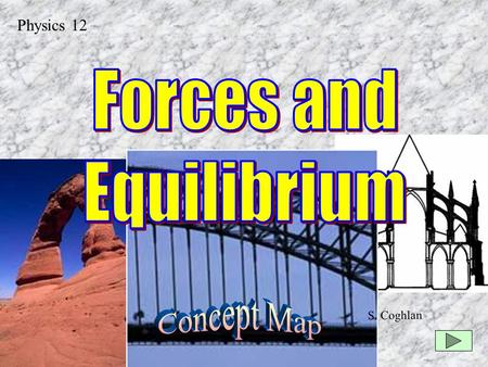 S. Coghlan Physics 12. S. Coghlan This concept map is designed to help you; Understand how the various different parts of forces and equilibrium link.