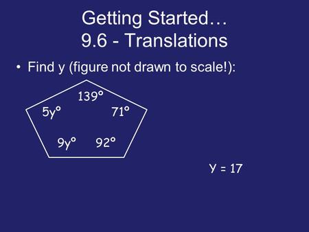 Getting Started… Translations
