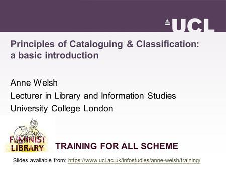 Principles of Cataloguing & Classification: a basic introduction