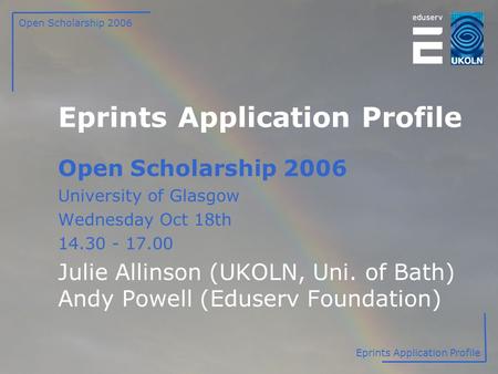 Eprints Application Profile