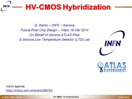 HV-CMOS Hybridization