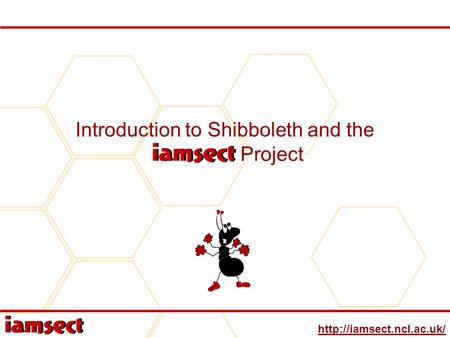 Introduction to Shibboleth and the IAMSECT Project.