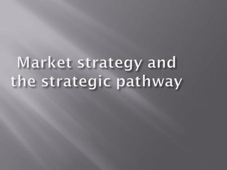  What is strategy anyway?  Strategic thinking  Thinking strategically  From strategic thinking and thinking strategically to the strategic pathway.