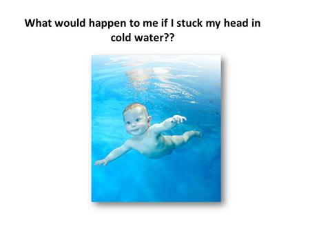 What would happen to me if I stuck my head in cold water??