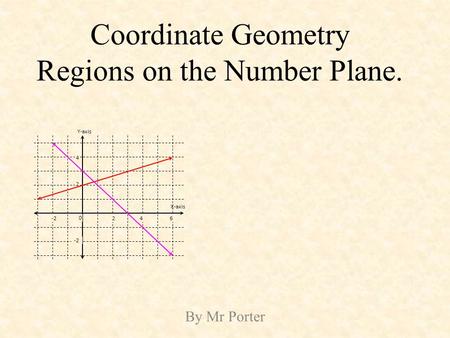Coordinate Geometry Regions on the Number Plane.