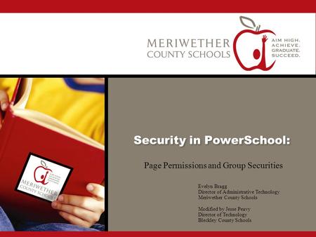 Security in PowerSchool:
