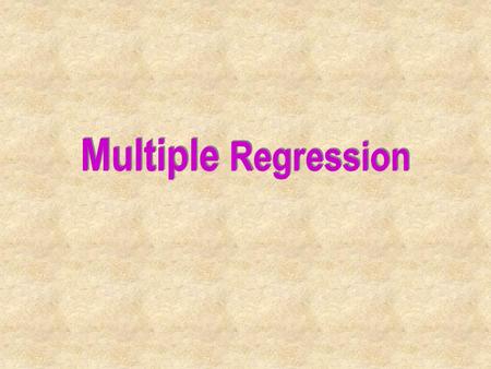 Multiple Regression. Introduction In this chapter, we extend the simple linear regression model. Any number of independent variables is now allowed. We.
