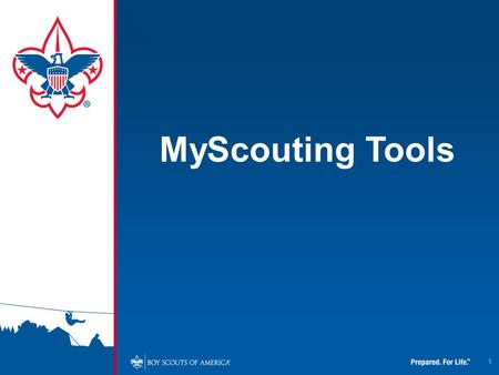 1 MyScouting Tools. 2 To access the new MyScouting Tools, you will need to click on the link embedded in the MyScouting Flash page. As stated in the MyScouting.
