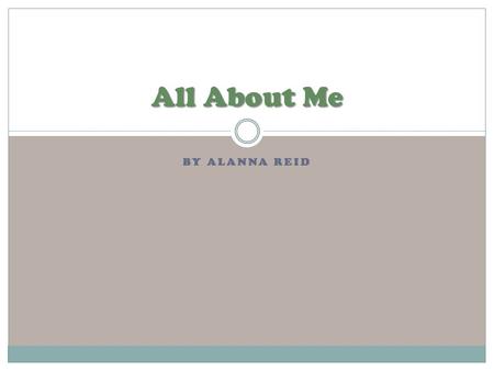 BY ALANNA REID All About Me. Me I’m 17 Born on November 24, 1995 Born in Danville, Virginia.