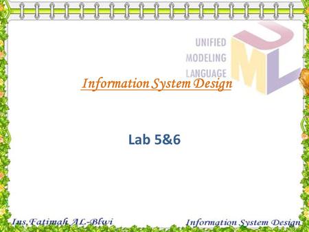 Information System Design Lab 5&6. User Interface Design.