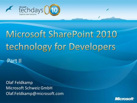 Microsoft SharePoint 2010 technology for Developers