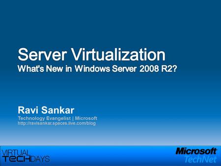 Ravi Sankar Technology Evangelist | Microsoft