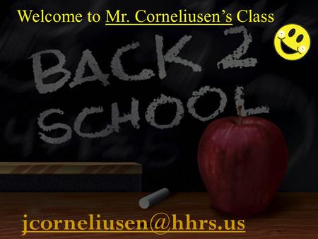 Welcome to Mr. Corneliusen’s Class
