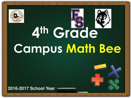 4th Grade Campus Math Bee