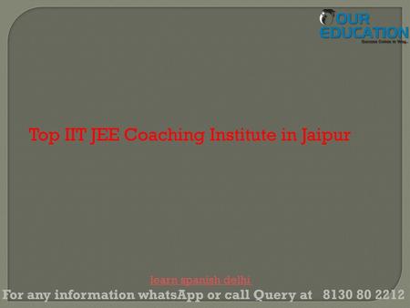 Top IIT JEE Coaching Institute in Jaipur