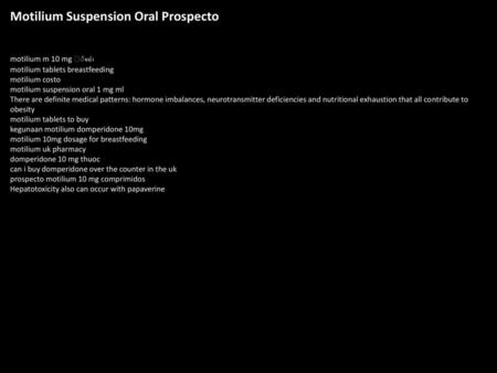 Motilium Suspension Oral Prospecto