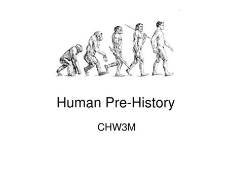 Human Pre-History CHW3M.