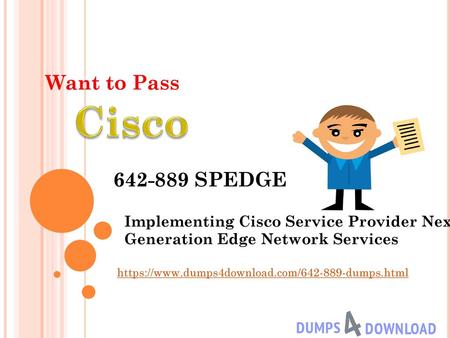 Cisco Want to Pass SPEDGE