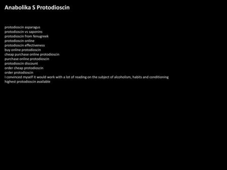 Anabolika S Protodioscin