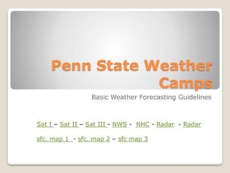 Penn State Weather Camps