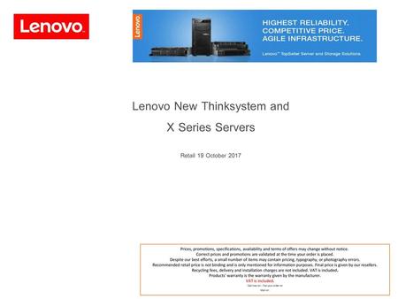 Lenovo New Thinksystem and