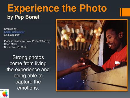 Experience the Photo by Pep Bonet