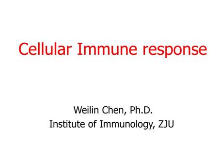 Cellular Immune response