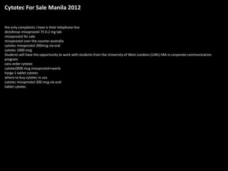 Cytotec For Sale Manila 2012
