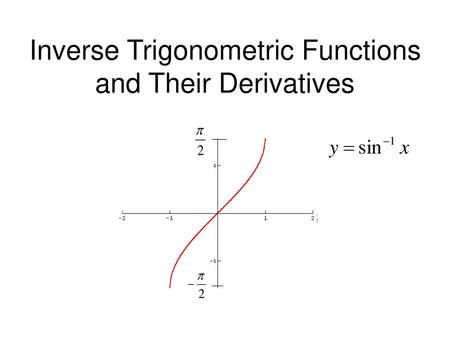 Inverse Trigonometric Functions and Their Derivatives