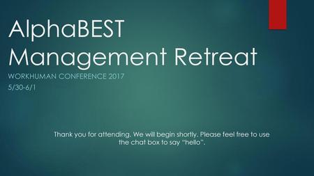 AlphaBEST Management Retreat