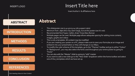 Insert Title here Abstract ABSTRACT INTRODUCTION METHODS RESULTS