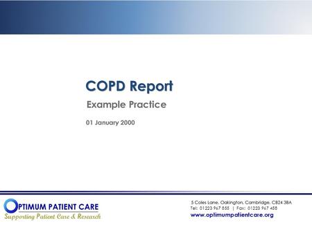 COPD Report 5 Coles Lane, Oakington, Cambridge, CB24 3BA.