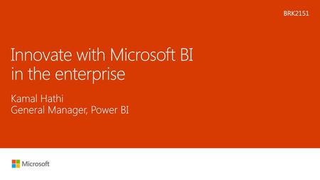 Innovate with Microsoft BI in the enterprise