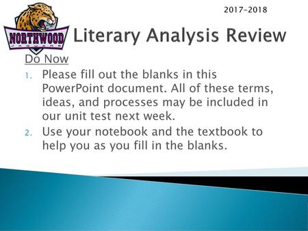 Literary Analysis Review