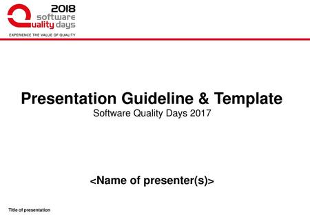 Presentation Guideline & Template