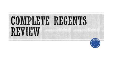 Complete Regents Review
