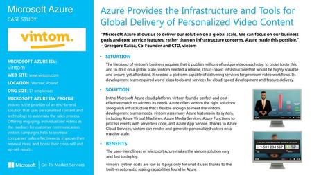 “Microsoft Azure allows us to deliver our solution on a global scale