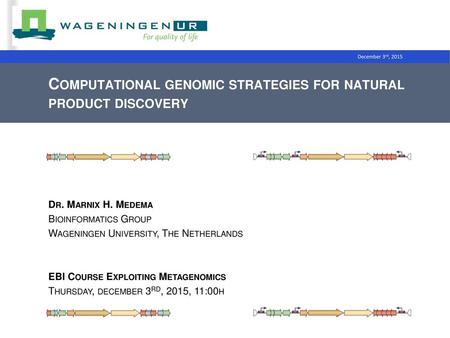 Computational genomic strategies for natural product discovery