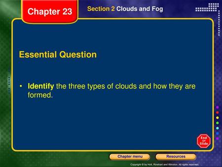 Chapter 23 Essential Question