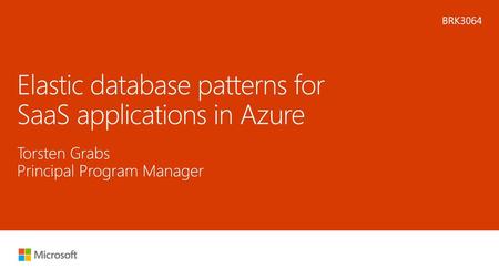 Elastic database patterns for SaaS applications in Azure