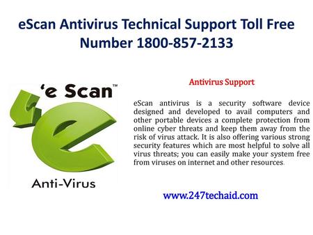 eScan Antivirus Technical Support Toll Free Number