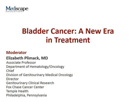 Bladder Cancer: A New Era in Treatment