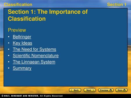 Section 1: The Importance of Classification