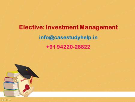 Elective: Investment Management
